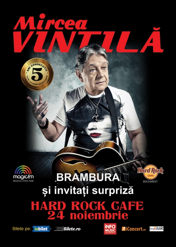 Concert Mircea Vintila si invitatii sai la Hard Rock Cafe pe 24 noiembrie