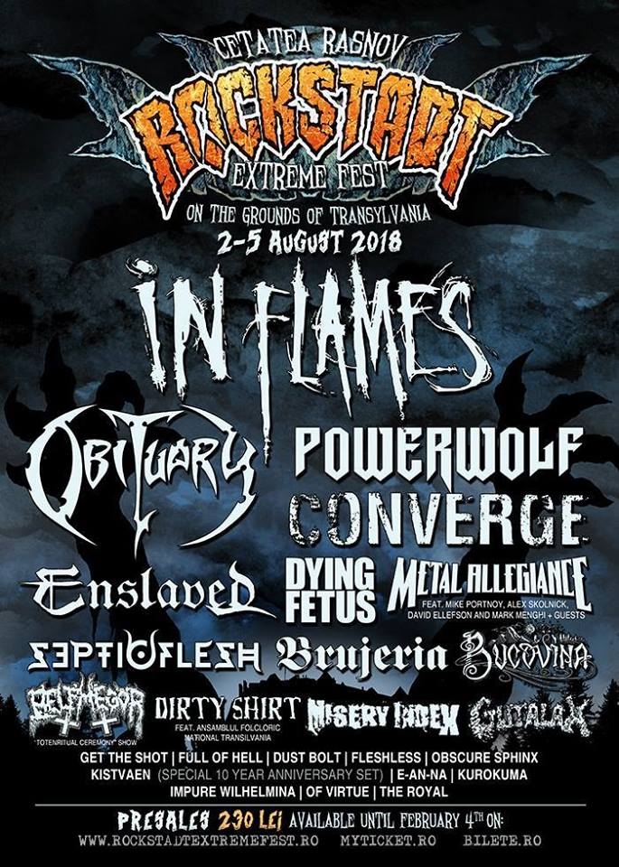 IN FLAMES confirmati la Rockstadt Extreme Fest 2018