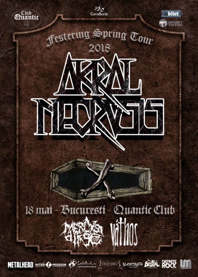 Concert Akral Necrosis, Mercy’s Dirge și Váthos în Quantic Club