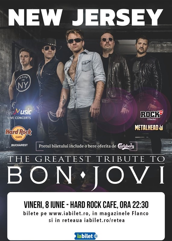 Concert New Jersey - tribut Bon Jovi la Hard Rock Cafe, București