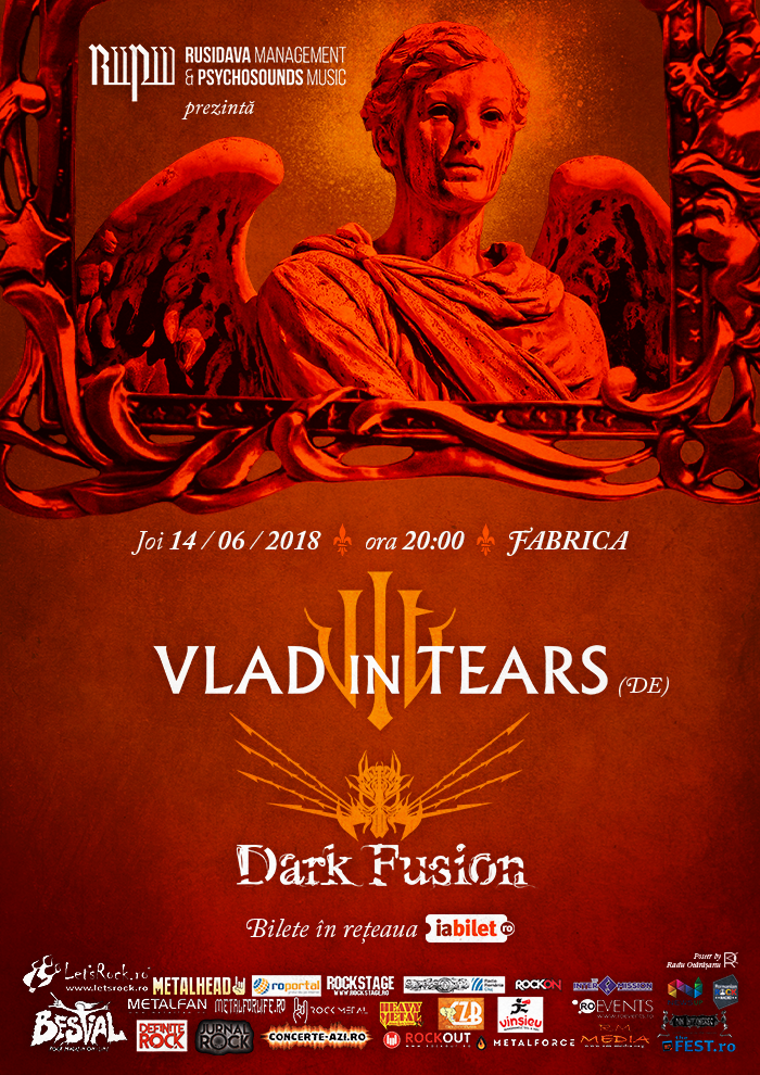 Concert Vlad in Tears și Dark Fusion în Club Fabrica din București