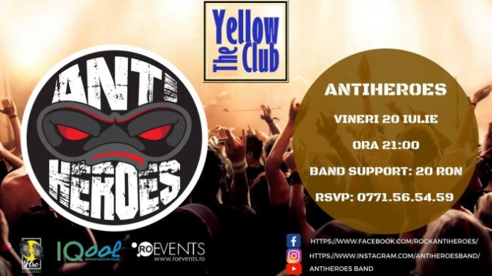 Concert AntiHeroes full electric în Yellow Club, București