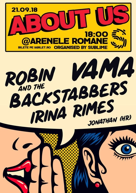 Concert Vama, Robin and the Backstabbers și Irina Rimes la Arenele Romane, București