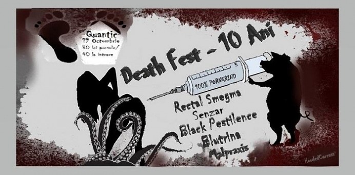 Concert aniversar Death Fest - 10 ani în Club Quantic, București
