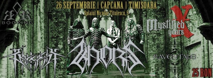 Concert black metal KHORS, Raventale și Barkasth in club Capcana din Timisoara