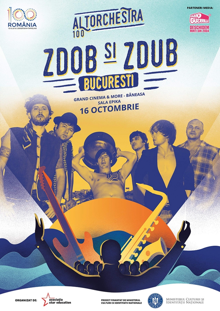 Concerte Zdob și Zdub alături de o orchestră simfonică la București, Iași și Cluj