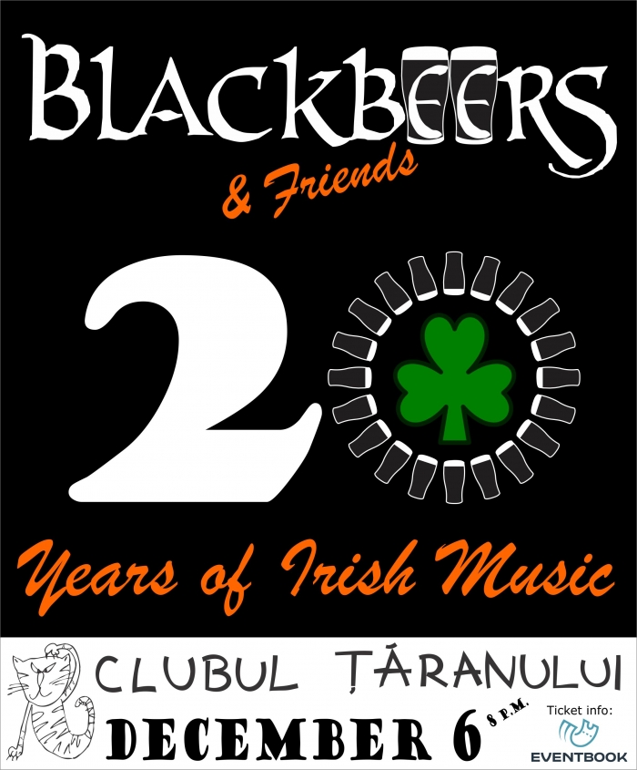 Blackbeers aniversează 20 de ani de muzică irlandeză printr-un concert la Clubul Țăranului din Bucureşti