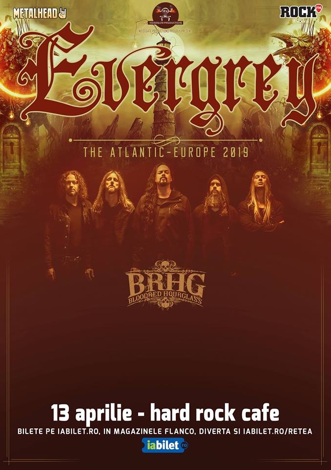 Concert Evergrey si Bloodred Hourglass la Hard Rock Cafe, Bucuresti
