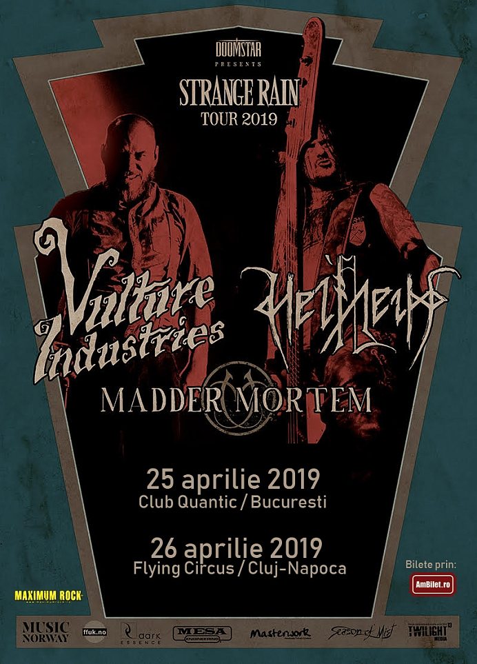 Două concerte Vulture Industries, Helheim și Madder Mortem în România