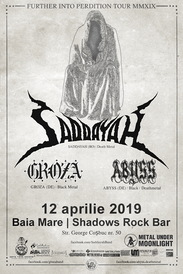 Concert death/black metal cu Saddayah, Groza si Abyss la Baia Mare