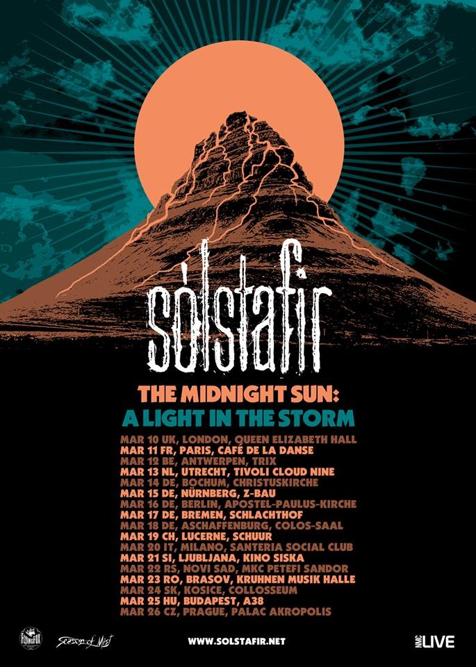 Concert Sólstafir - The Midnight Sun: a Light in the Storm, in Kruhnen Musik Halle din Brasov