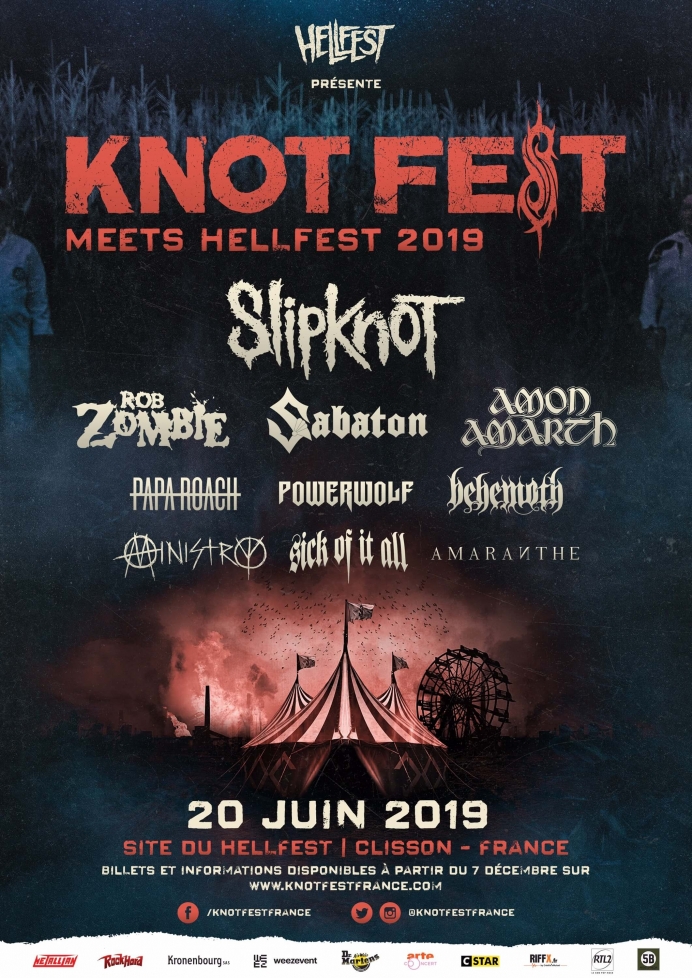 Festivalul Knotfest Meets HellFest 2019 va avea loc in Clisson, Franta