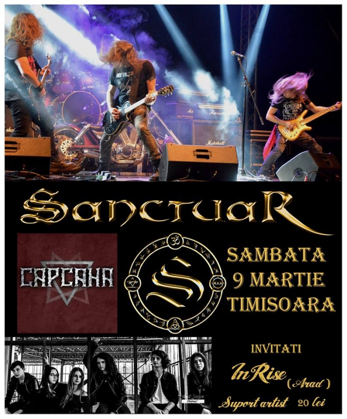 Concert Sanctuar și InRise în Club Capcana din Timișoara