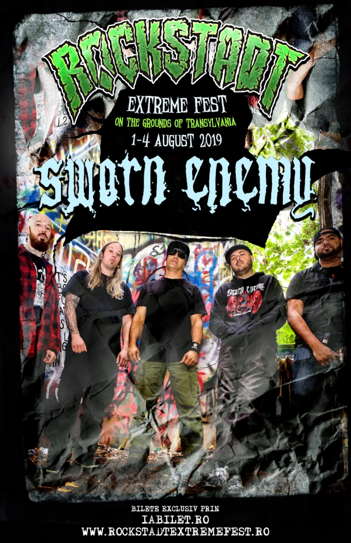 Concert SWORN ENEMY (SUA) în premieră în România, la Rockstadt Extreme Fest 2019