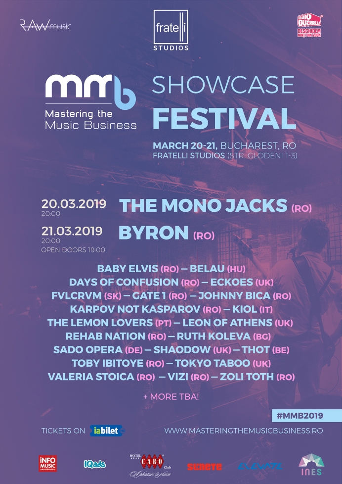 The Mono Jacks și byron sunt headlinerii MMB Showcase Festival la Fratelli Studios