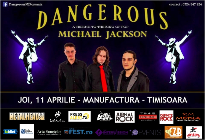 Concert Dangerous - tribut Michael Jackson în Club Manufactura din Timișoara