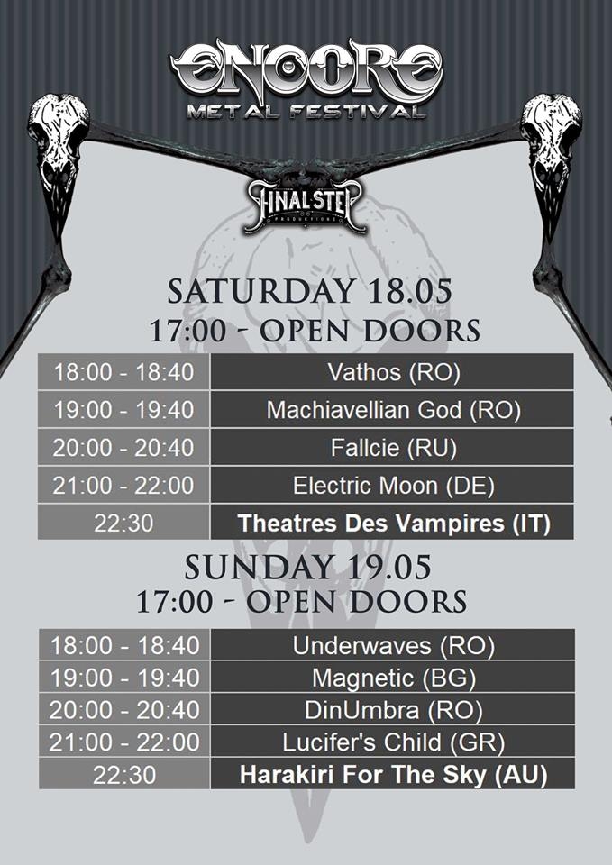 Program Encore Metal Festival in club Quantic