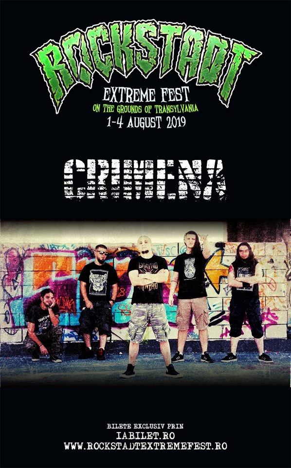 Crimena este confirmată la Rockstadt Extreme Fest 2019