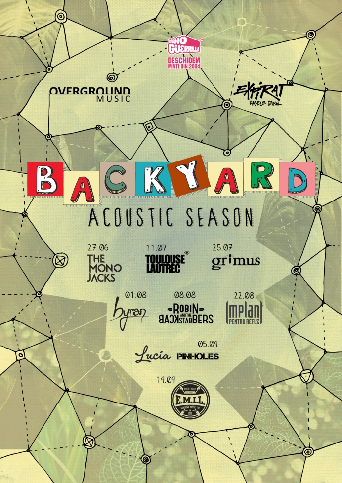 Programul concertelor acustice Backyard Acoustic Season pe terasa Expirat Halele Carol