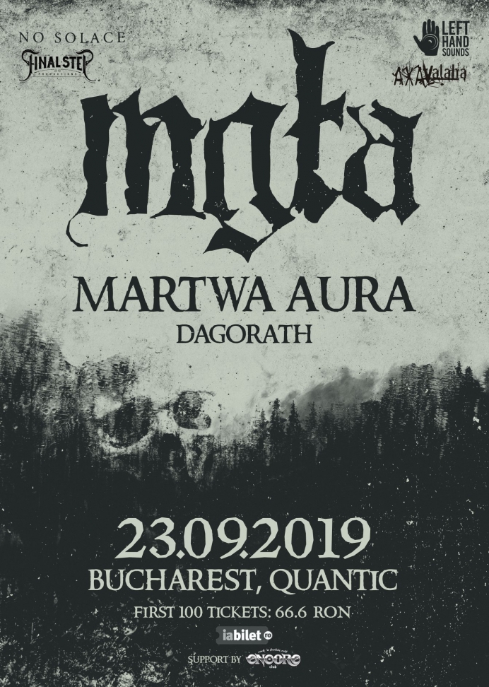 Concert Mgła, Martwa Aura si Dagorath in club Quantic