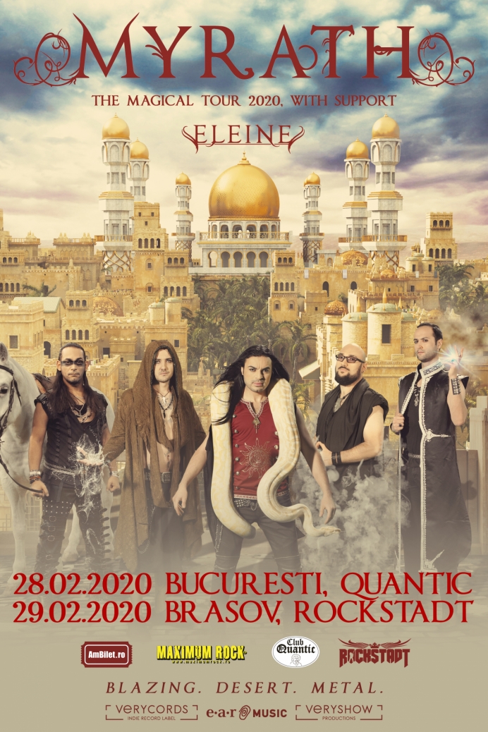 Concerte Myrath în Club Quantic din București și în Club Rockstadt din Brașov