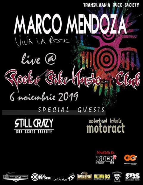 Concert Marco Mendoza in Club Rock & Bike din Sibiu