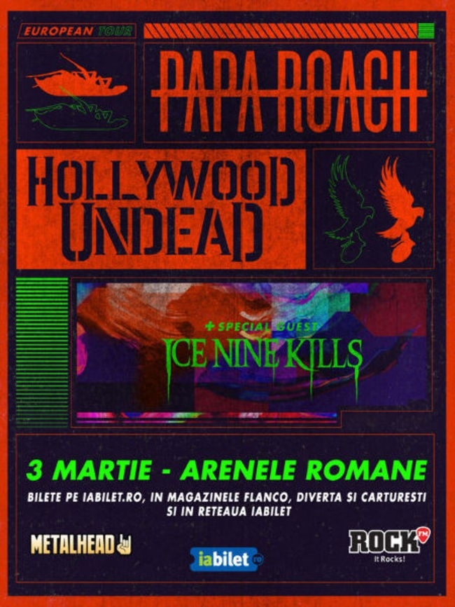 Ice Nine Kills deschid concertul Papa Roach si Hollywood Undead