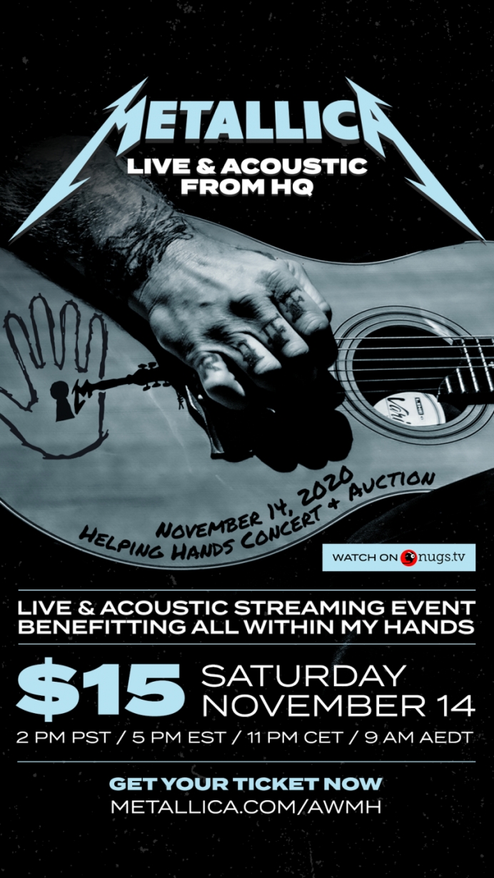 Metallica va transmite un concert acustic Live, pe 14 noiembrie