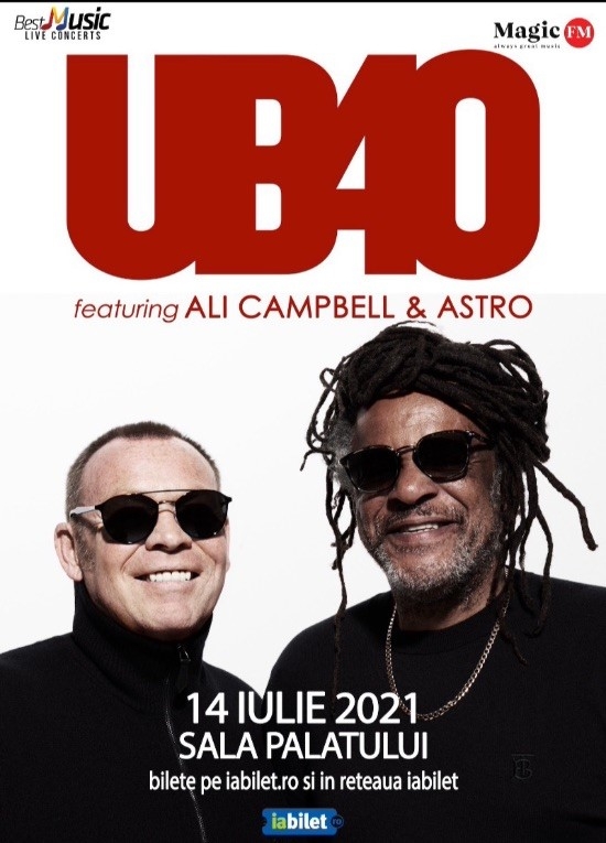 Concert UB40 feat. Ali Campbell si Astro la Sala Palatului din Bucuresti