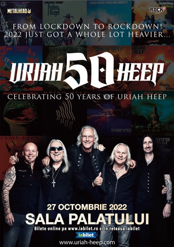 Concert Uriah Heep la Sala Palatului - 50 ani de muzica rock