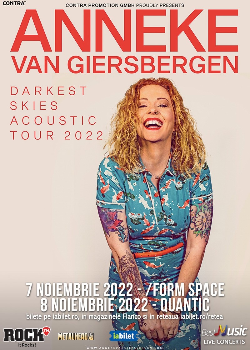 2 concerte Anneke van Giersbergen la Cluj si Bucuresti