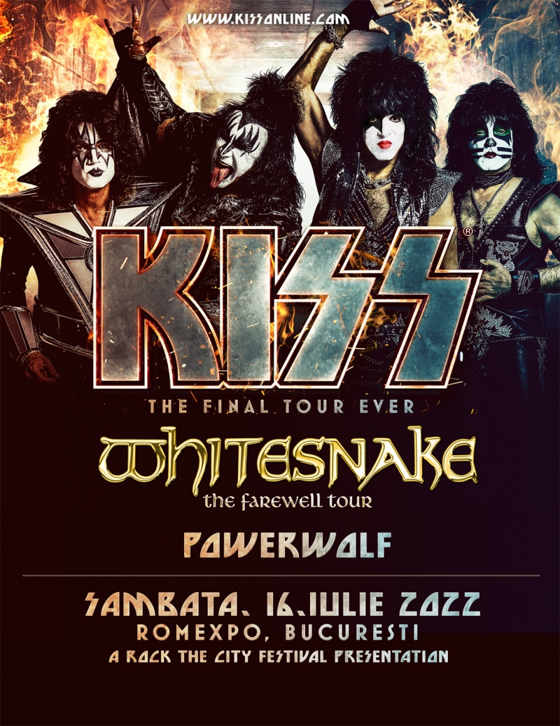 Concert KISS, Whitesnake si Powerwolf la Bucuresti in cadrul Rock The City 2022