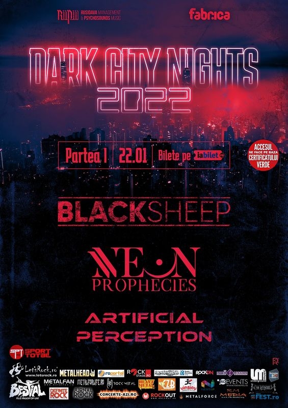 Concert Blacksheep, Neon Prophecies si Artificial Perception in cadrul Dark City Nights 2022 part I