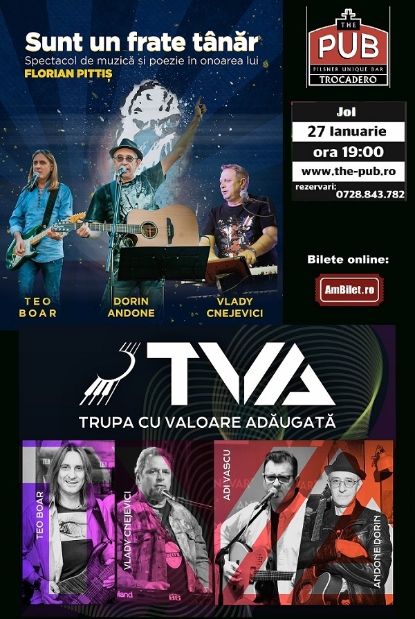 Concert cu SUNT UN FRATE TÂNĂR și trupa TVA în onoarea lui Florian Pittiș