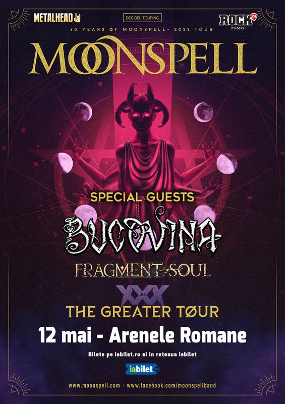Concert Moonspell, Bucovina si Fragment Soul la Arenele Romane