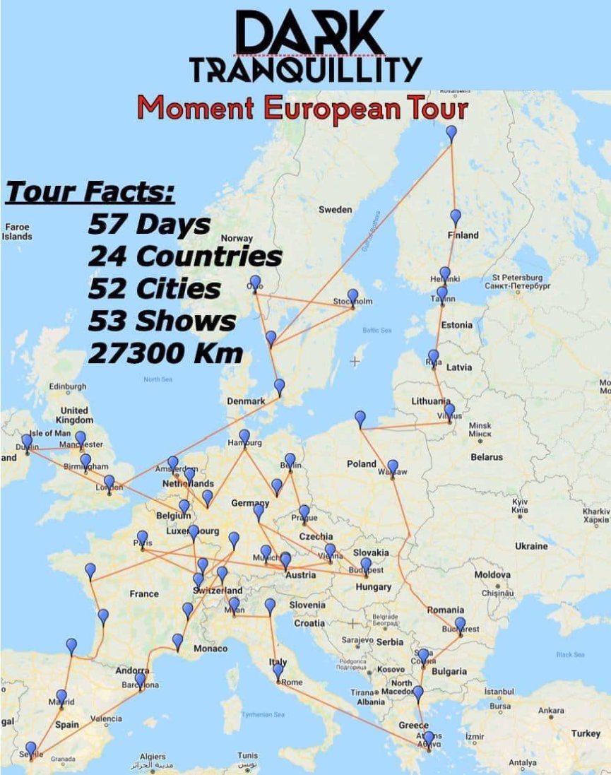 Dark Tranquillity - Moment European Tour - fun facts