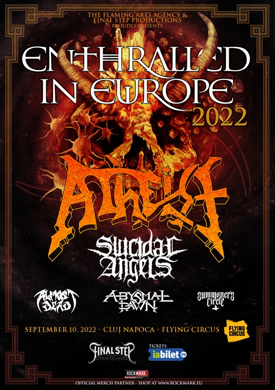 Concert Atheist, Suicidal Angels si Abysmal Down live in Flying Circus din Cluj
