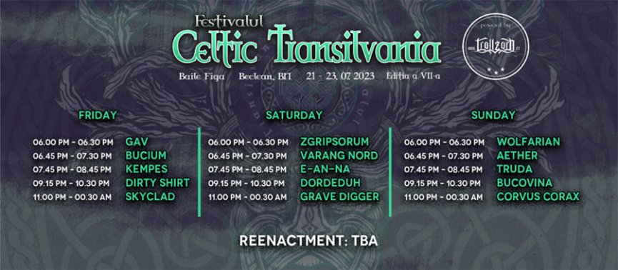 2. Festivalul Celtic Transilvania, ediția a VII-a, 21-23 iulie 2023
