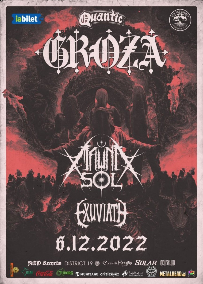 Mauna Sol și Exuviath vor cânta în deschiderea concertului Groza din club Quantic