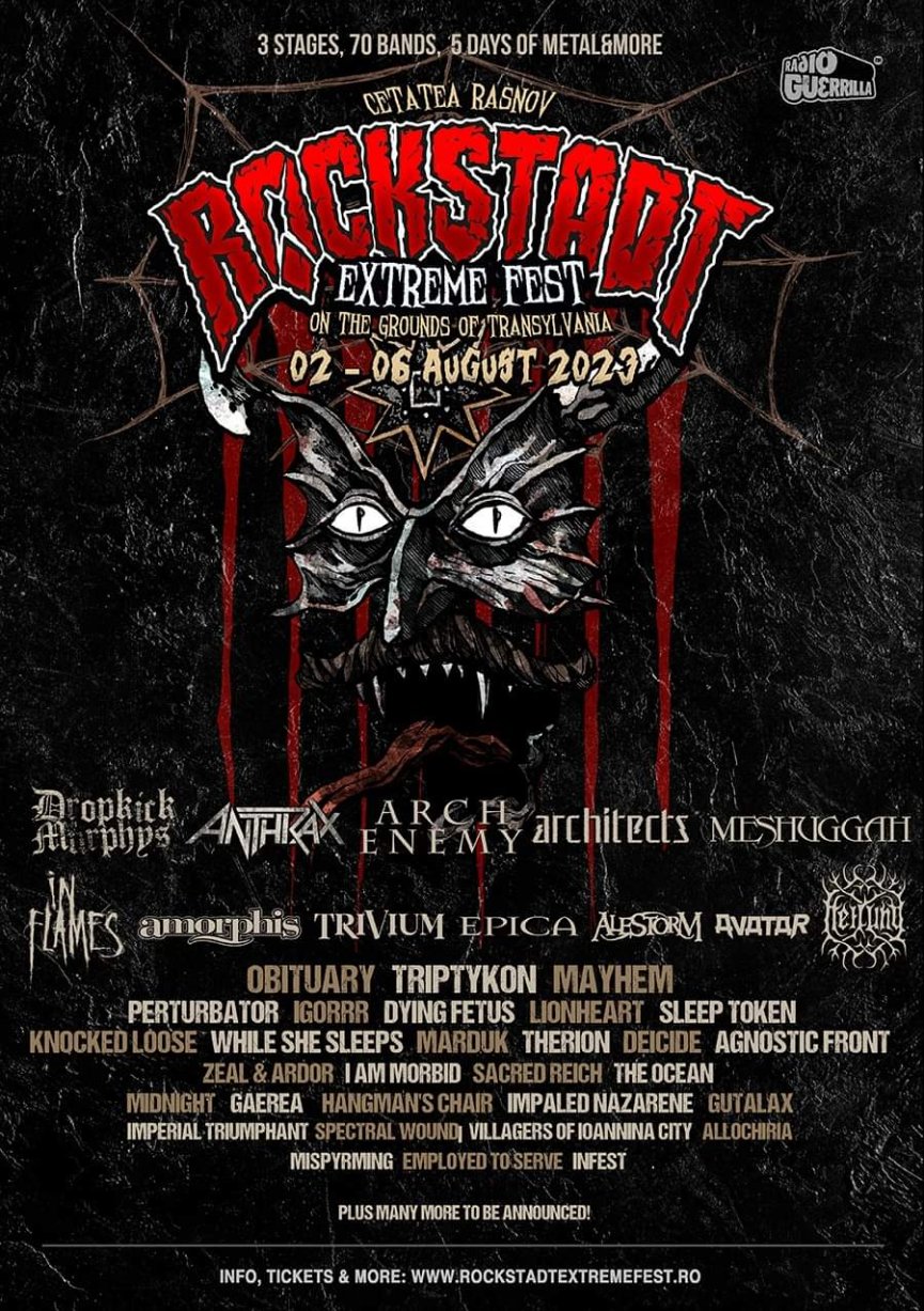 Arch Enemy, Heilung, Amorphis, Therion, Lionheart, Spectral Wound si Allochiria, confirmate la Rockstadt Extreme Fest 2023