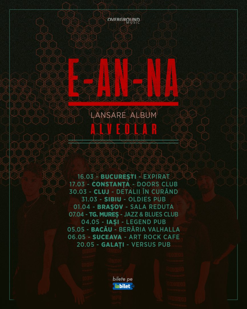 Trupa E-an-na porneste intr-un turneu național de promovare a albumului 'Alveolar'