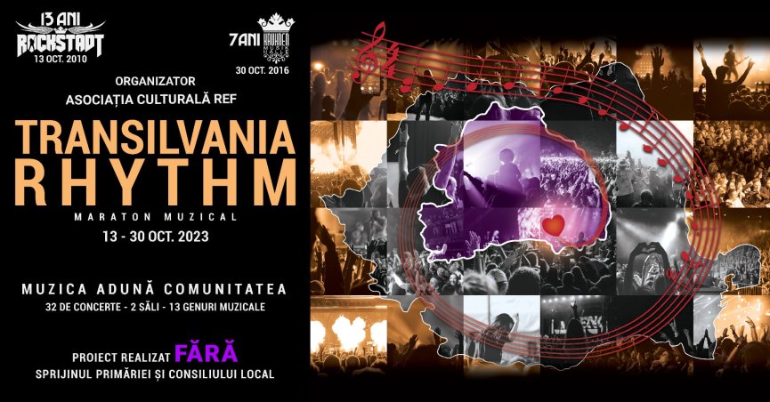 Transilvania Rhythm, Maraton Muzical in perioada 13-30 octombrie 2023