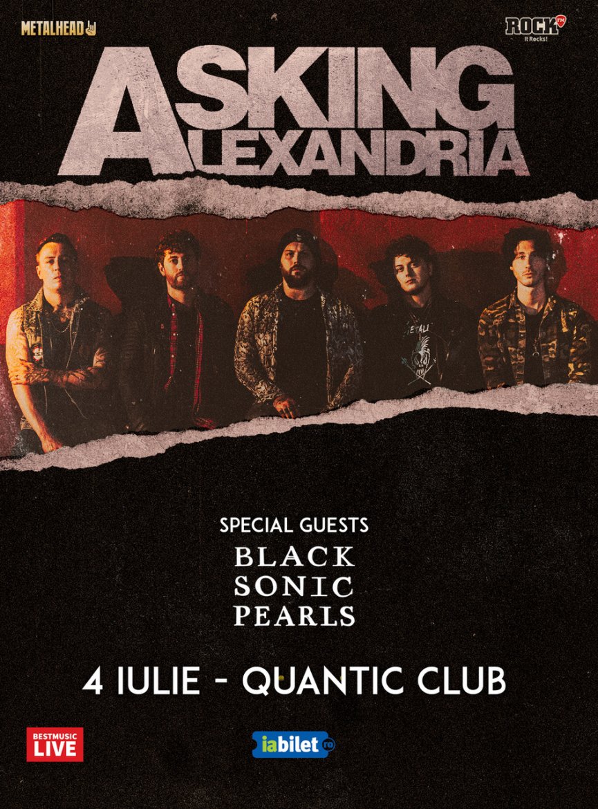 Concert Asking Alexandria la Quantic: o noua trupa pe afis, program si reguli de acces