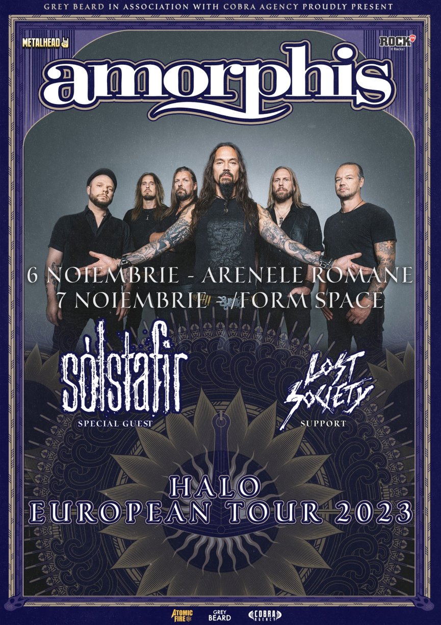 Concert Amorphis, Solstafir si Lost Society, la Bucuresti si Cluj-Napoca