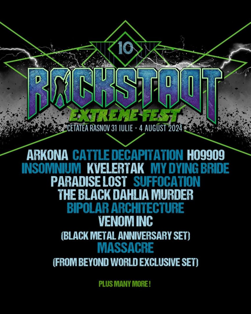 Rockstadt Extreme Fest 2024 va avea loc în perioada 31 iulie 4 august