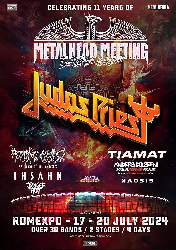 Judas Priest canta la festivalul Metalhead Meeting 2024 in iulie, la Romexpo