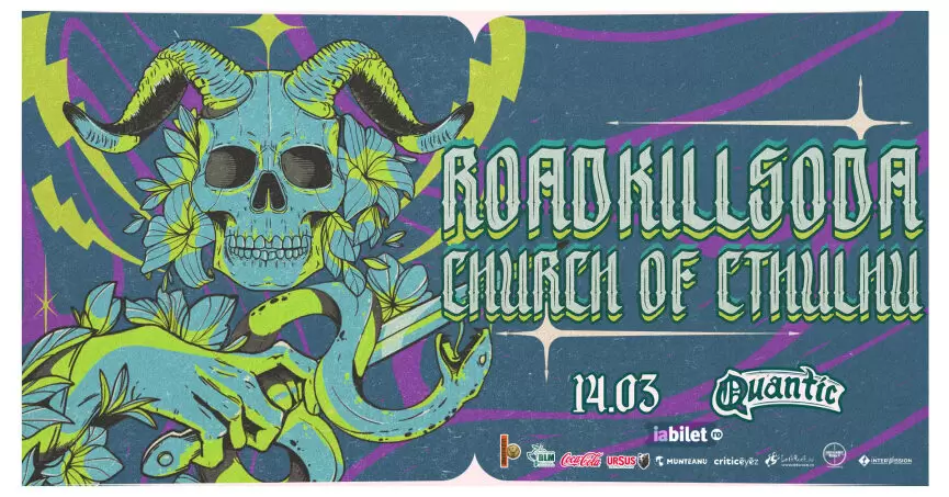 Concert RoadkillSoda si Church Of Cthulhu in club Quantic