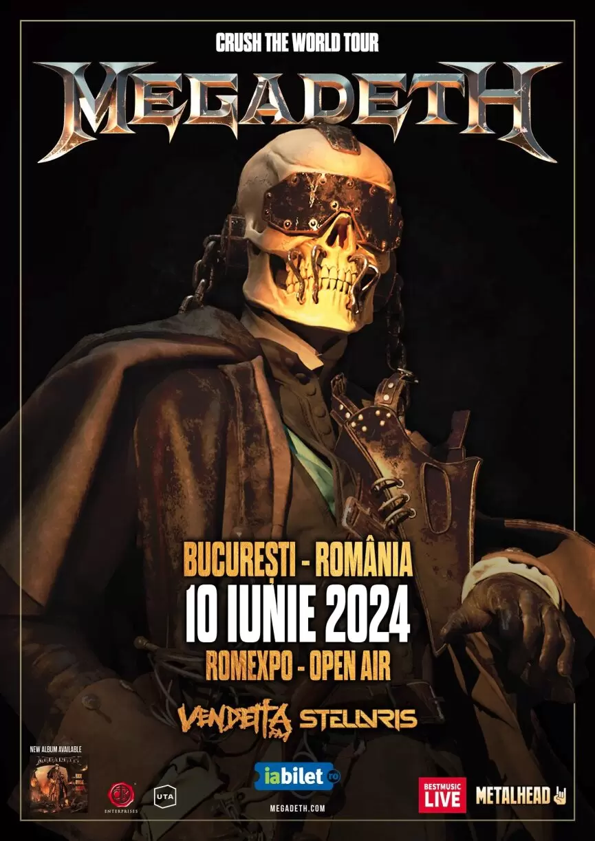 Concertul Megadeth va fi deschis de trupele Vendetta FM si Stellvris