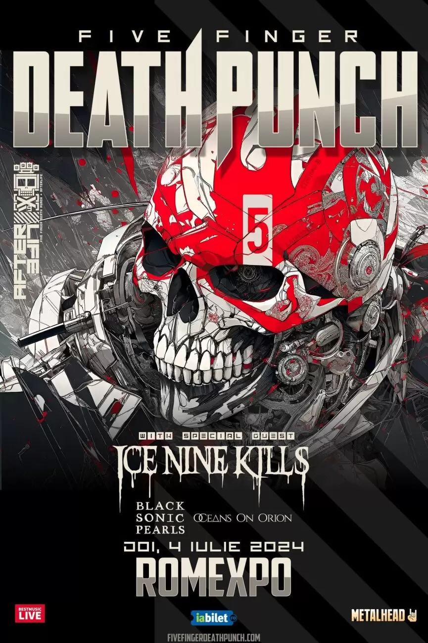 Concertul Five Finger Death Punch va fi deschis de Black Sonic Pearls si Oceans on Orion