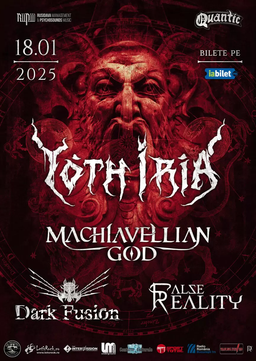 Concert Yoth Iria, Machiavellian God, Dark Fusion și False Reality în Club Quantic